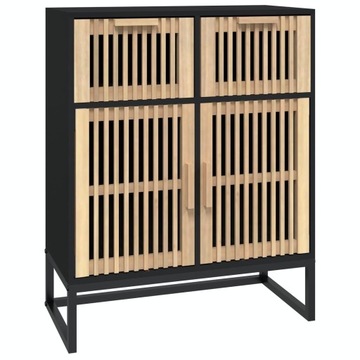 vidaXL Szafka, czarna, 60x30x75 cm, materiał