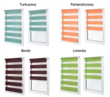 ROLETA DZIEŃ NOC 65x230 CM Z NAPINACZEM