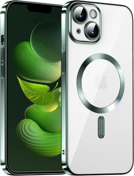 УСИЛЕННЫЙ ЧЕХОЛ MAGSAFE GLAMOUR для iPhone 13 / iPhone 14 + СТЕКЛО 9H