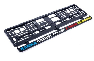 Ramka CZARNY Połysk pod TABLICĘ z NADRUKIEM