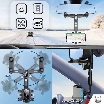 Автомобильный держатель для телефона для зеркала ВРАЩАЮЩИЙСЯ автомобильный держатель для телефона