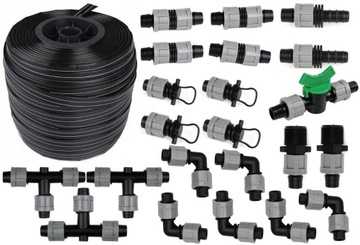 ЛЕНТА КАПЕЛЬНОГО ОРОШЕНИЯ шланг капельная линия 500м 22 аксессуара