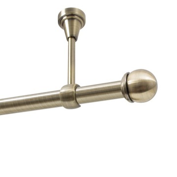 Карниз одинарный металлический 19 мм 160 см без колес