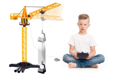 DŹWIG BUDOWLANY 55 cm Z WIADERKIEM ŻURAW BUDOWA RC