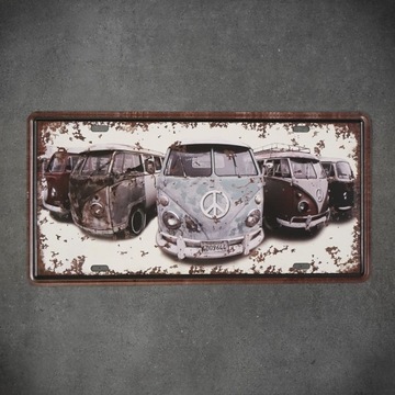 Tabliczka dekoracyjna metalowa VW OGÓREK plakat