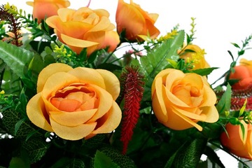 ЦЕНТР КОМПОЗИЦИИ ДЛЯ КЛАДБИЩА МОГИЛА ИСКУССТВЕННЫЕ ЦВЕТЫ ЛИСТЬЯ РОЗЫ ЦВЕТОЧНЫЙ ГОРШОК 90