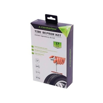 РЕМКОМПЛЕКТ ДЛЯ ШИН МОТОЦИКЛОВ С НАСОСОМ CO2, 17 ЭЛЕМЕНТОВ.