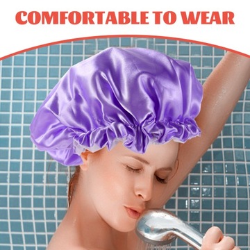 НОЧНАЯ ШАПОЧКА ДЛЯ ДУША, АТЛАСНАЯ ШАПОЧКА ДЛЯ ВОЛОС