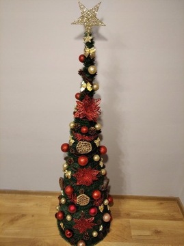 Курс рождественская елка со светодиодной украшением с лентой 170 см