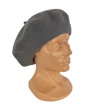 389 BERET FEZKO kolor SZARY popielaty rozm. 11''