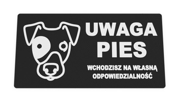 Tabliczka Uwaga Pies Russel Terrier Zły Groźny