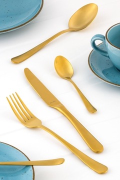 AMEFA 48 ЗОЛОТЫХ СТОЛОВЫХ ПРИБОРОВ AUSTIN VINTAGE GOLD 12 ЧЕЛОВЕК