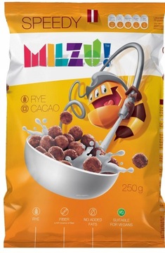 Płatki Żytnie Kulki Kakaowe Zwinność 250 g - Milzu