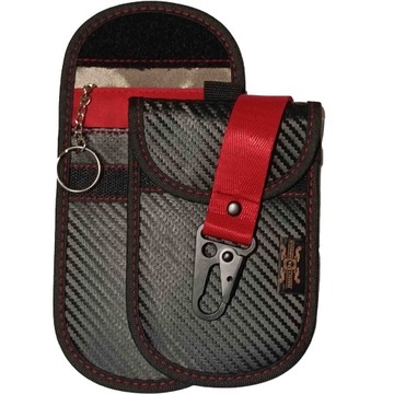 2X УГЛЕРОДНЫЙ ПРОТИВОУГОННЫЙ ЧЕХОЛ RFID БЕЗКЛЮЧЕВАЯ КРЫШКА FARADAYA