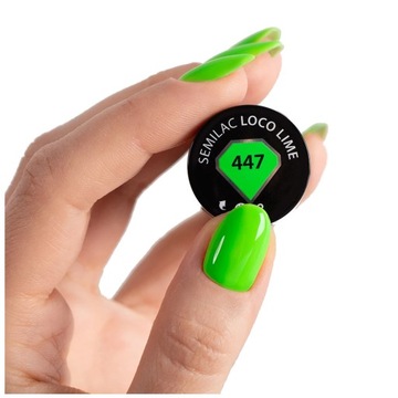 SEMILAC LAKIER HYBRYDOWY 447 LOCO LIME 7ml