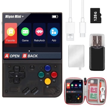 PRZENOŚNA KONSOLA DO GIER MIYOO Mini + Wi-Fi Linux 128GB 15000 GIER