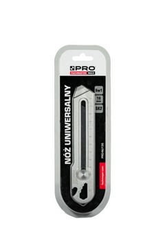 PRO NÓŻ UNIWERSALNY TAPECIAK 6W1 STAL NIERDZEWNA FACHMAYER MAX OSTRZE 18mm