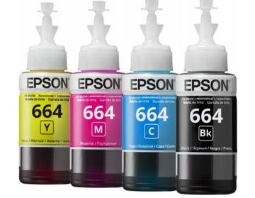 Komplet Oryginalny tusze do Epson 664 L3060 L365 L3050 L386 tuszy zestaw x4