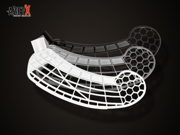 Эластичная овальная клюшка для флорбола из полиэтилена для детей 9-12 лет.