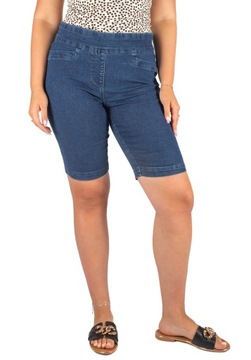 krótkie SPODENKI DAMSKIE jeansowe z WYSOKIM STANEM dżinsowe modne XL 42