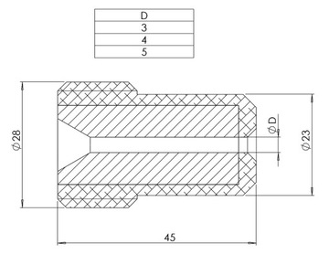 Дробеструйное сопло fi 3.0, карбид бора