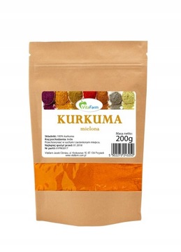 KURKUMA MIELONA AROMATYCZNA PRZYPRAWA 200 G 100 %