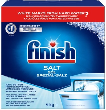 SÓL DO ZMYWARKI Gruboziarnista Ochronna Zmiękczająca Wodę Finish Salt 4 kg