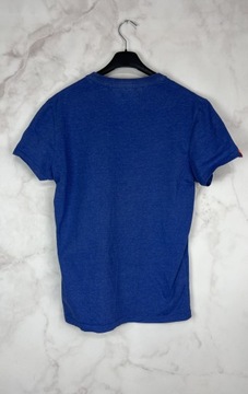 Superdry Niebieski T-Shirt Męski Napisy L 40