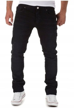 Jack Jones SKINNY FIT Czarne Rurki Męskie 34/34