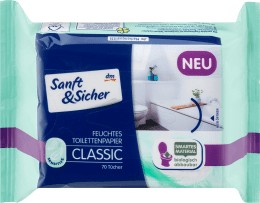 Sanft&Sicher Wilgotny PAPIER TOALETOWY 70sztuk
