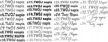 Winietki na ślub wesele w KWIATY BOHO różne wzory