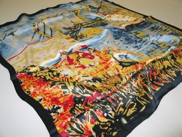 Apaszka Chusta Jedwabna 100% JEDWAB NATURALNY SILK Vincent Van Gogh