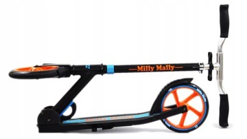 Milly Mally Hulajnoga Buzz Black do 100 kg czarna Wytrzymała Regulowana