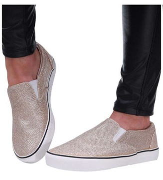 Buty damskie Wkładane błyszczące tenisówki damskie 16602 39