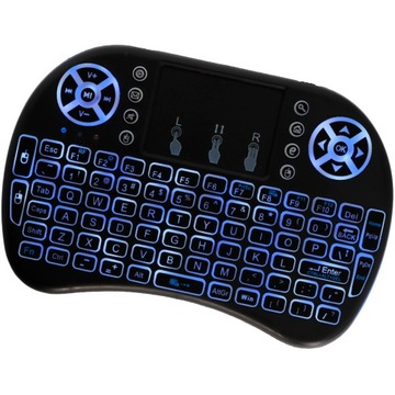 3w1 MAŁA KLAWIATURA BEZPRZEWODOWA TOUCHPAD WBUDOWANA MYSZKA +PODŚWIETLENIE