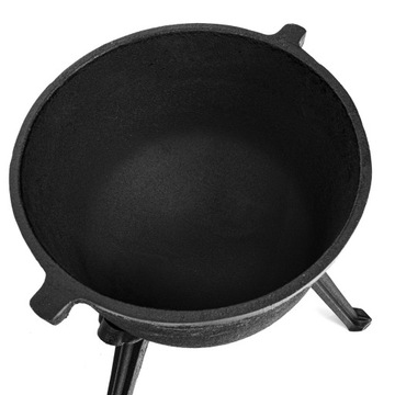 ЧУГУННЫЙ КАУДЕЛЬ, Венгерский охотничий котелок, жареное мясо, 8л, для камина ГРИЛЬ