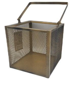 LAMPION LATARNIA METAL ZŁOTY LOFT 16 CM 596