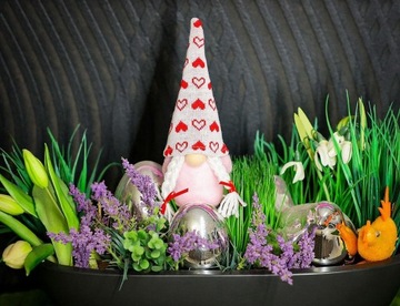 СЛОН ГНОМ УКРАШЕНИЕ НА ДЕНЬ СВЯТОГО ВАЛЕНТИНА ДЕВОЧКА РОЗОВЫЙ 20см