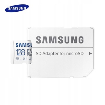 КАРТА SAMSUNG EVO PLUS MICRO SD 128 ГБ, 130 МБ/С, V3, БЫСТРАЯ, НАДЕЖНАЯ