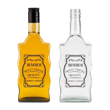 FALA Butelka 500 ml na bimber z nadrukiem zakrętka