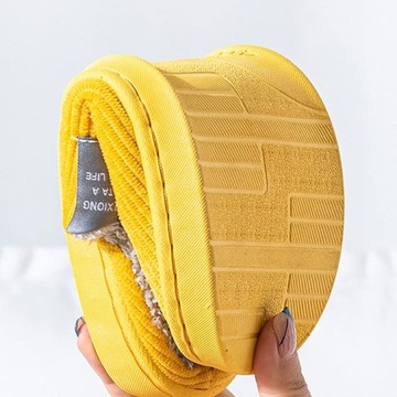 ŻÓŁTE CIEPŁE LEKKIE DAMSKIE KAPCIE BAMBOSZE LACZKI PAPCIE roz. 40/41