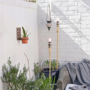 Набор: 12x бамбуковая факел 90 см + масло комаров 