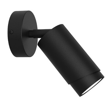 EWILIGHT Kinkiet regulowany lampa ścienna tuba eye GU10 czarny