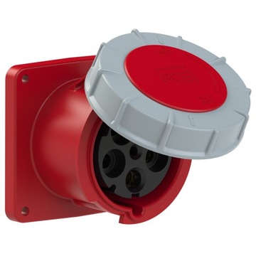 Gniazdo tablicowe 125A 5P 400V /120x120/ czerwone