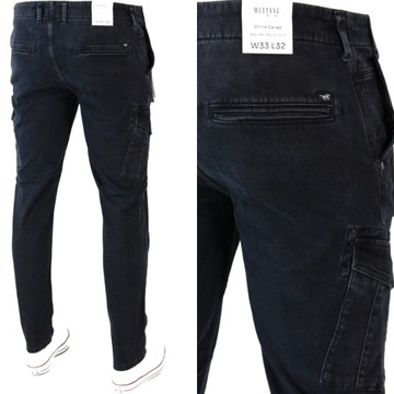 MUSTANG CHINO CARGO SLIM TAPERED JEANSY BOJÓWKI JOGGERS _ W36 L34