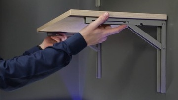 СКЛАДНАЯ ПОЛКА ВЕРХНЯЯ ОПОРА L300 БЕЛАЯ 100кг