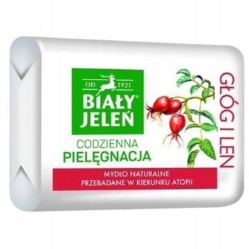 BIAŁY JELEŃ Mydło naturalne Głóg i len 100g