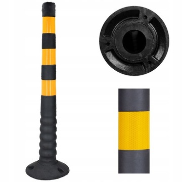 SŁUPEK PARKINGOWY GUMOWY ELASTYCZNY ODBLASK 75CM