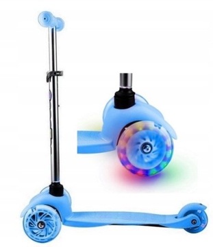 ТРЕХКОЛЕСНЫЙ БАЛАНСИРОВАННЫЙ САМОКАТ СО СВЕТЯЩИМИСЯ СВЕТОДИОДНЫМИ КОЛЕСАМИ ДЛЯ ДЕТЕЙ