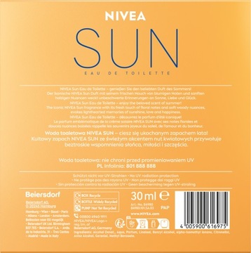 NIVEA SUN женская туалетная вода 30мл